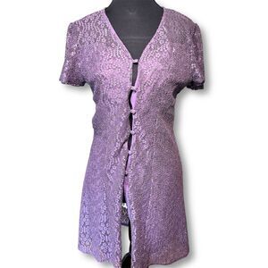 Miami Francesca’s Purple Lace Overlay Mini Dress